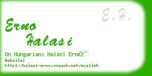 erno halasi business card